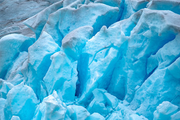 Abstract view of Nigardsbreen glacier in Jostedalen valley, Jostedalsbreen national park, Sogn og Fjordane, Norway