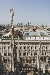 view from Duomo roof, Milan, Italy