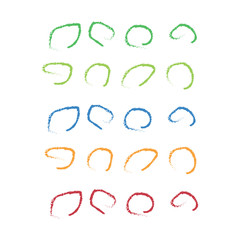 Vector marker circle set. Markers drawn highlight circles