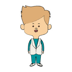 young happy groom man wear suit married vector illustration