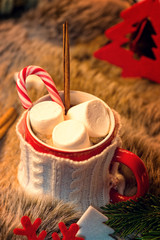 Hot chocolate with marshmallow