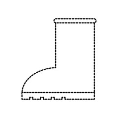 rubber boot rain seasonal icon style on white background vector illustration