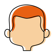 cartoon man face avatar character male cute vector illustration