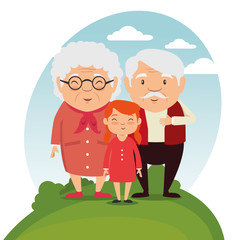 grandparents family with grandchildren