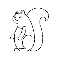 autumn season squirrel animal forest vector illustration