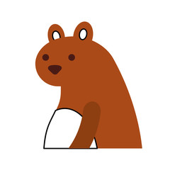 autumn season squirrel animal forest vector illustration