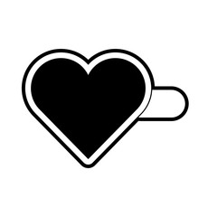 heart hairpin  vector illustration
