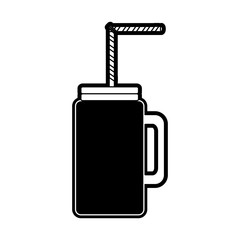 glass jar coffee vector illustration