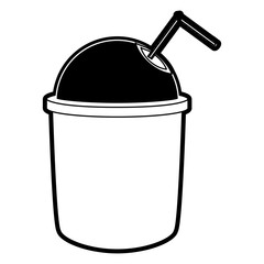 iced coffee vector illustration