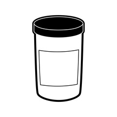 glass jar  vector illustration