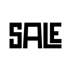 Sale latters typography isolated on white background