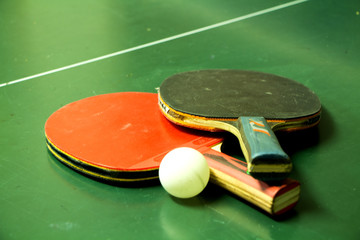 Table Tennis Rackets with Ball