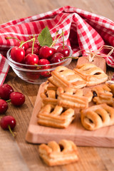 Cherry pastry pies. 