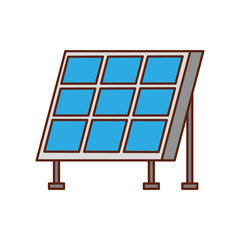 solar panel modern technologies alternative energy sources vector illustration