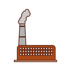 industry factory building plant and factory power and smoke vector illustration