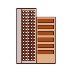 building business office or apartment residential urban structure vector illustration