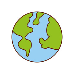 global world earth planet green ecology vector illustration
