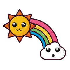 sun and rainbow icon