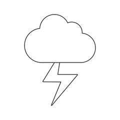 cloud and thunder icon