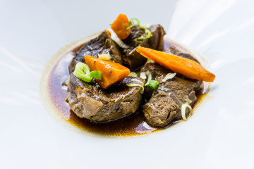 Red wine cock-delicious french recipe coq au vin