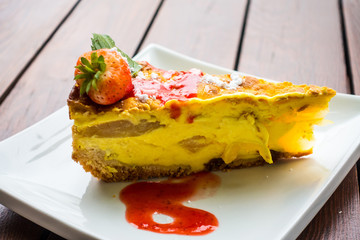 one slice of pie dessert ready to eat