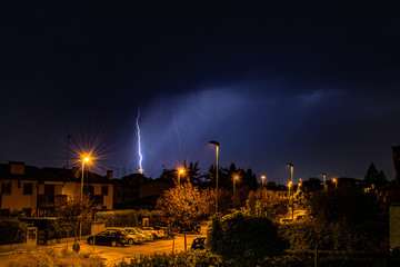 Lightning on the city