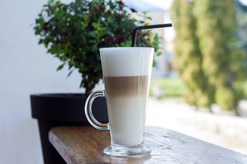 Glass Latte in the morning