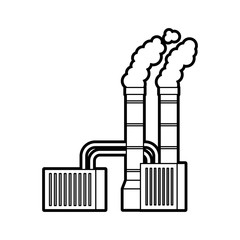 pollution from factory smoking industrial concept vector illustration