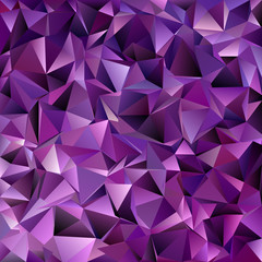 Obraz premium Geometrical abstract tiled triangle pattern background - vector mosaic design from colored triangles in dark purple tones