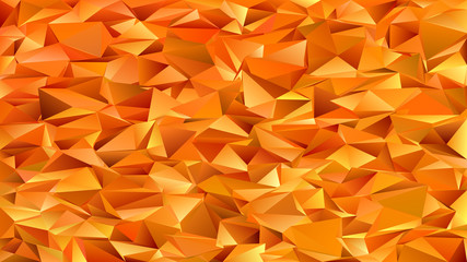 Orange geometric gradient abstract chaotic triangle pattern background - mosaic vector graphic design from colored triangles