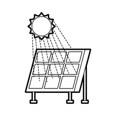 solar panel modern technologies alternative energy sources vector illustration