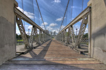 Fototapeta na wymiar Across the Bridge