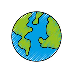 global world earth planet green ecology vector illustration