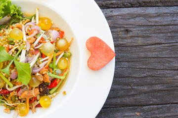 Spicy Giant Catfish egg salad