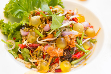 Spicy Giant Catfish egg salad