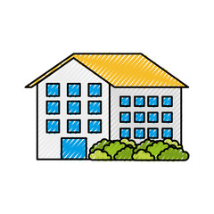 house residence property real estate architecture vector illustration