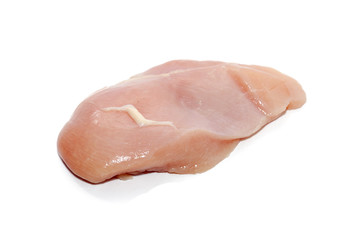 raw chicken breast isolated on white background