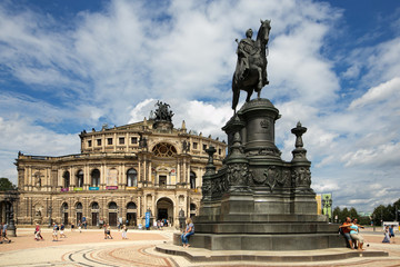 Fototapeta na wymiar Dresden, Germany - August 4, 2017: Zwinger is the citadel of the best museums in Dresden.