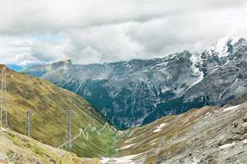 panorama of the Stelvio Pass