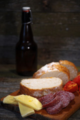 Sausage tomato cheese bread