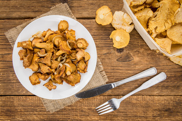 Fresh made Fried Chanterelles