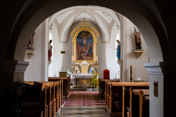 Fototapeta na wymiar Interior of the Catholic church