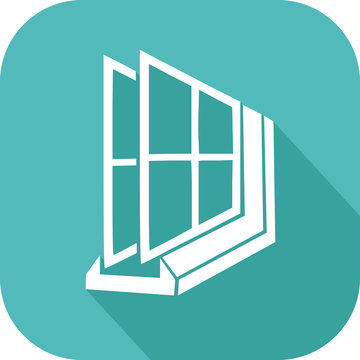 Ic&ocirc;ne de fen&ecirc;tre avec double vitre