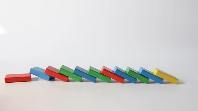 bunte Bausteine Domino
