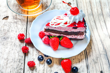 Biscuit with wild berries