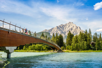 Foot bridge in Banff, Alberta, Canada