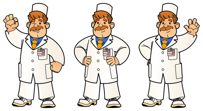 Doctor, Engineer, Scientist or Laboratory.  A set of images.