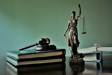 An image of a justitia - justice - obrazy, fototapety, plakaty