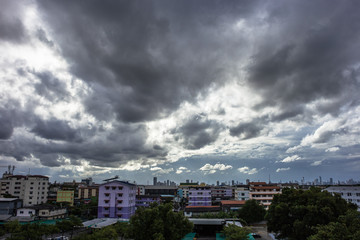 Obraz premium blue sky and Bangkok city in Thailand