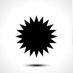 Star vector shape icon symbol isolated on white background. Vector illustration.